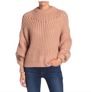 Elodie Chunky Sweater Slightly Cropped Oatmeal Womens XS